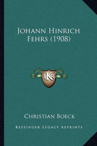 Cover image for Johann Hinrich Fehrs (1908)