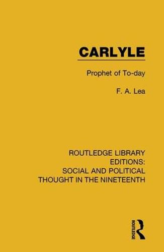 Cover image for Carlyle: Prophet of To-day