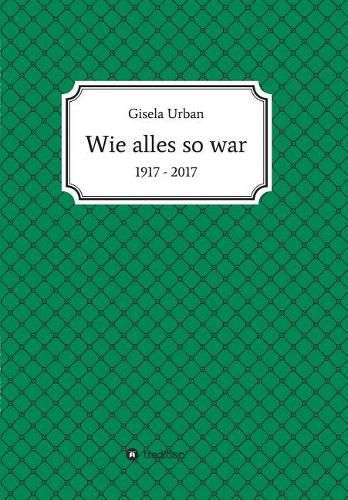 Cover image for Wie alles so war