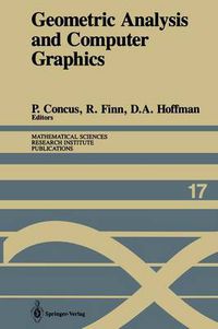 Cover image for Geometric Analysis and Computer Graphics: Proceedings of a Workshop held May 23-25, 1988