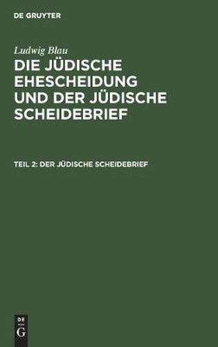 Cover image for Der Judische Scheidebrief