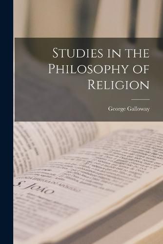 Cover image for Studies in the Philosophy of Religion