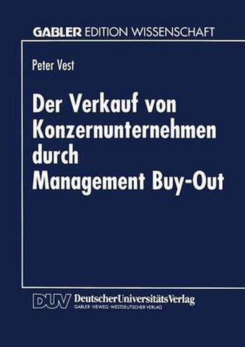 Cover image for Der Verkauf Von Konzernunternehmen Durch Management Buy-Out