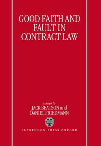 Cover image for Good Faith and Fault in Contract Law