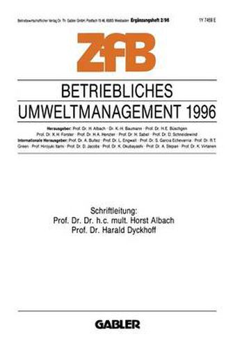 Betriebliches Umweltmanagement 1996