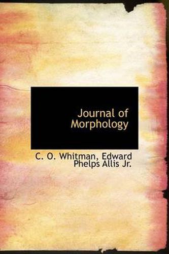 Cover image for Journal of Morphology
