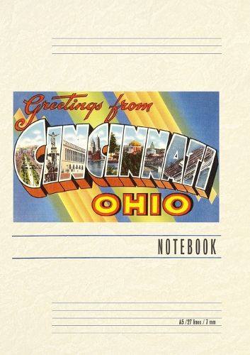 Cover image for Vintage Lined Notebook Greetings from Cincinnati