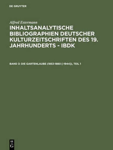 Cover image for Die Gartenlaube (1853-1880 [-1944])