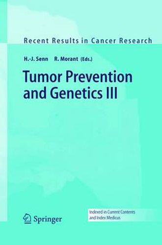 Cover image for Tumor Prevention and Genetics III