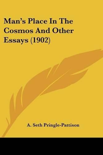 Cover image for Man's Place in the Cosmos and Other Essays (1902)