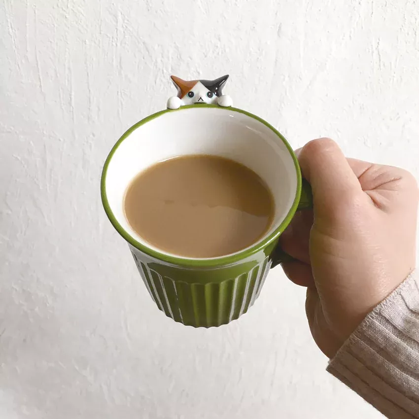 Cat Hanging Mug - Calico Cat