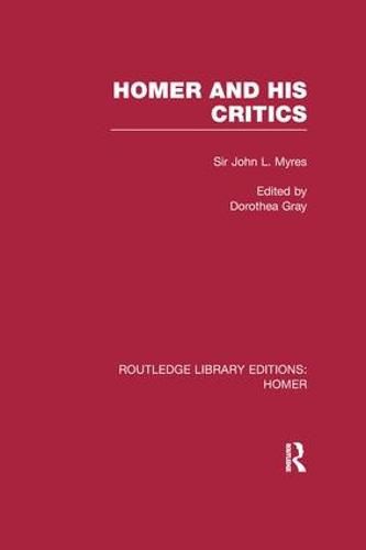 Cover image for Homer and His Critics