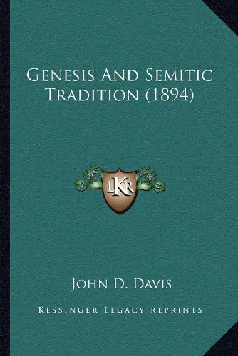 Cover image for Genesis and Semitic Tradition (1894)