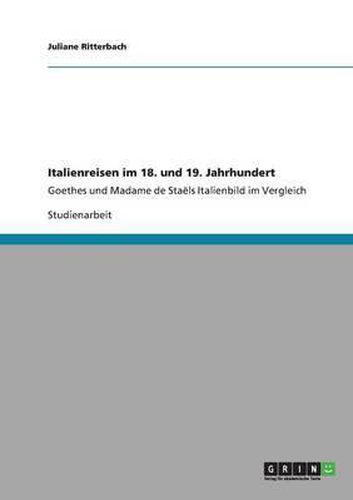 Cover image for Italienreisen Im 18. Und 19. Jahrhundert