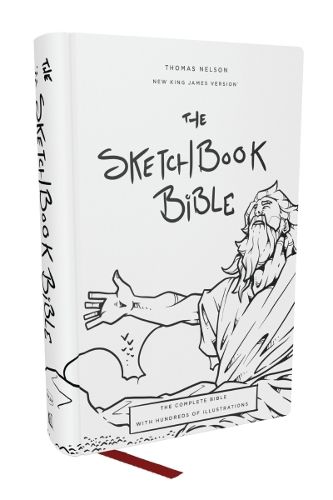 Cover image for The Sketchbook Bible: The Complete Bible with Hundreds of Illustrations (NKJV, Hardcover, Red Letter, Comfort Print)