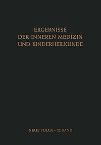 Cover image for Ergebnisse Der Inneren Medizin Und Kinderheilkunde