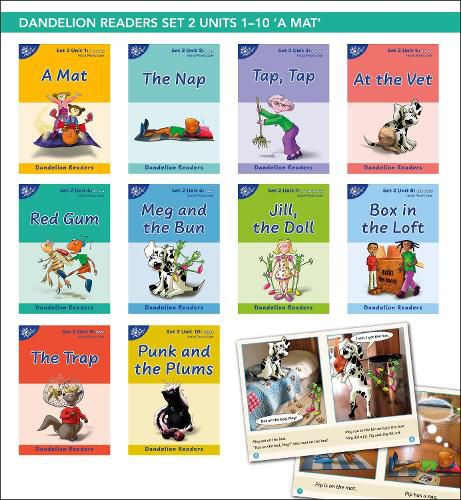 Cover image for Phonic Books Dandelion Readers Set 2 Units 1-10 (Alphabet code blending 4 and 5 sound words)