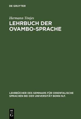 Cover image for Lehrbuch der Ovambo-Sprache