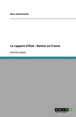 Cover image for Le rapport dEtat - Nation en France