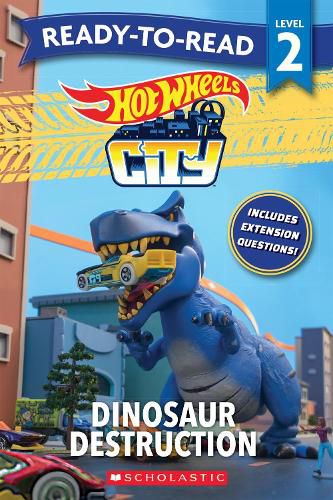 Cover image for Hot Wheels City: Dinosaur Destruction - Ready-to-Read Level 2 (Mattel)