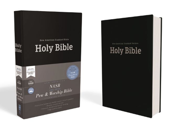 Cover image for NASB, Pew and Worship Bible, Hardcover, Black, 1995 Text, Comfort Print