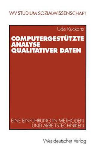 Cover image for Computergestutzte Analyse qualitativer Daten: Eine Einfuhrung in Methoden und Arbeitstechniken