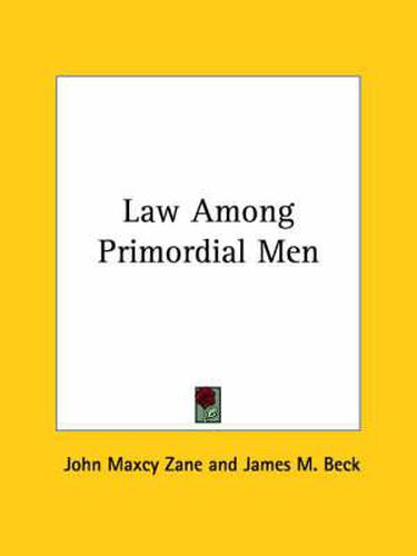 Cover image for Law Among Primordial Men