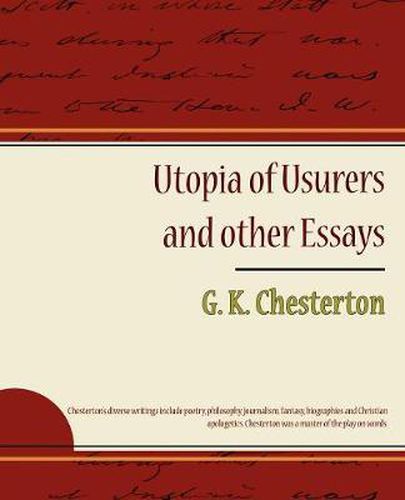 Cover image for Utopia of Usurers and Other Essays