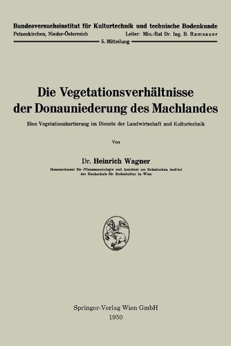 Cover image for Die Vegetationsverhaeltnisse der Donauniederung des Machlandes