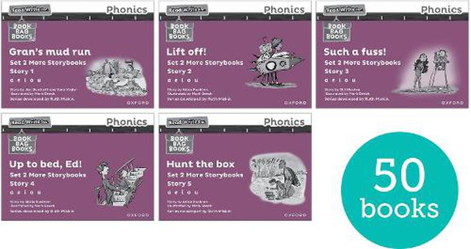 Read Write Inc. Phonics: Purple Set 2 More Black & White Storybooks (Pack of 50)