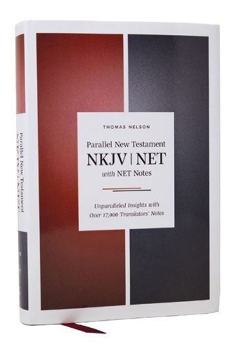 Cover image for NKJV-NET Parallel New Testament with NET Translators' Notes, Hardcover, Red Letter, Comfort Print