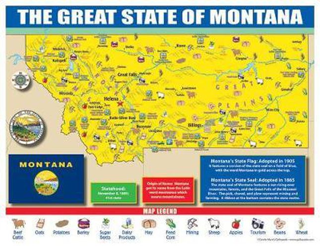 Montana State Map for Students - Pack of 30