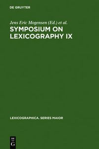 Cover image for Symposium on Lexicography IX: Proceedings of the Ninth International Symposium on Lexicography April 23-25, 1998 at the University of Copenhagen