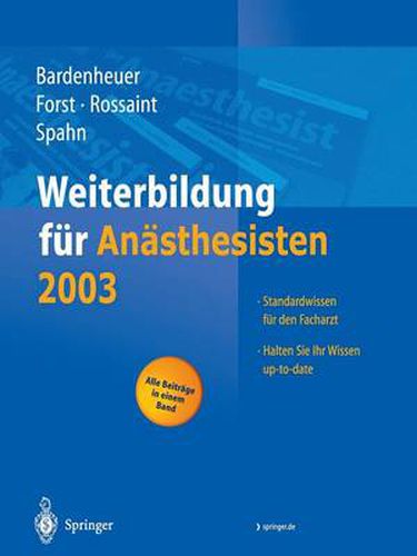 Weiterbildung fur Anasthesisten 2003