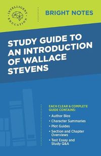 Cover image for Study Guide to an Introduction of Wallace Stevens