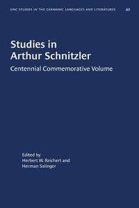 Cover image for Studies in Arthur Schnitzler: Centennial Commemorative Volume