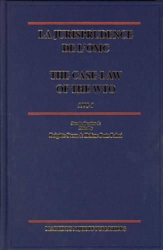 Cover image for La jurisprudence de l'OMC / The Case-Law of the WTO, 1998-1