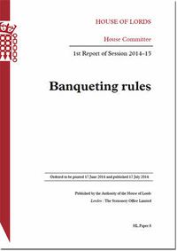 Cover image for Banqueting rules: 1st report of session 2014-15