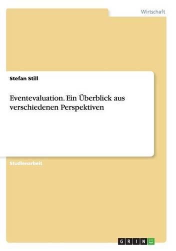 Cover image for Eventevaluation. Ein UEberblick aus verschiedenen Perspektiven