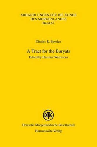 Cover image for A Tract for the Buryats