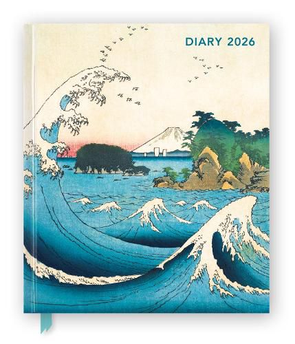 Cover image for Japanese Woodblocks 2026 Desk Diary Planner - Week to View, Illustrated Throughout