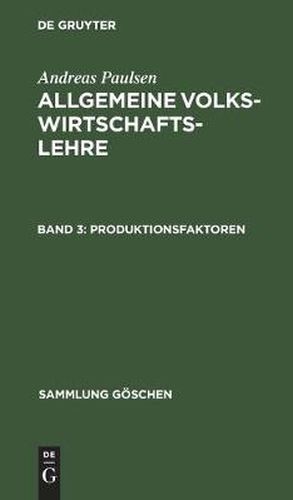 Cover image for Produktionsfaktoren