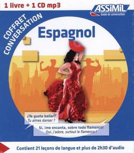 Cover image for Coffret conversation Espagnol (guide + 1 CD)