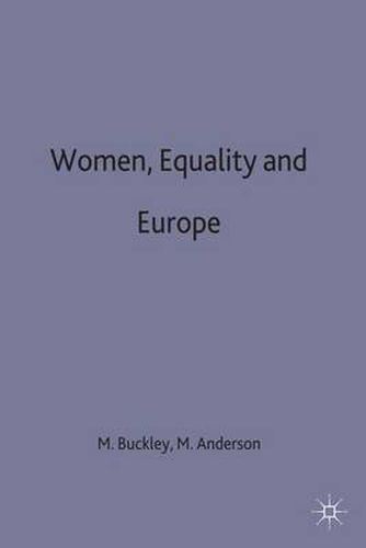 Cover image for Women, Equality and Europe