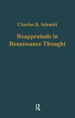 Cover image for Reappraisals in Renaissance Thought