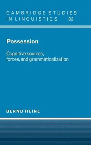 Cover image for Possession: Cognitive Sources, Forces, and Grammaticalization