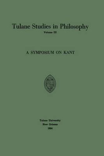 A Symposium on Kant