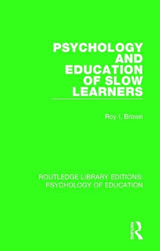 Cover image for Psychology and Education of Slow Learners