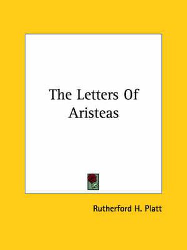 Cover image for The Letters of Aristeas