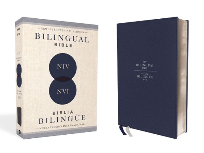 Cover image for Niv/NVI Bilingual Bible, Revised Text 2022, Leathersoft, Navy / Niv/Nvi, Biblia Bilinguee, Revision 2022, Leathersoft, Azul Anil